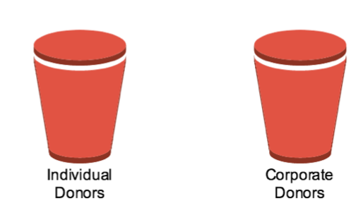 Individual v. Corporate Donor Bucket Visual
