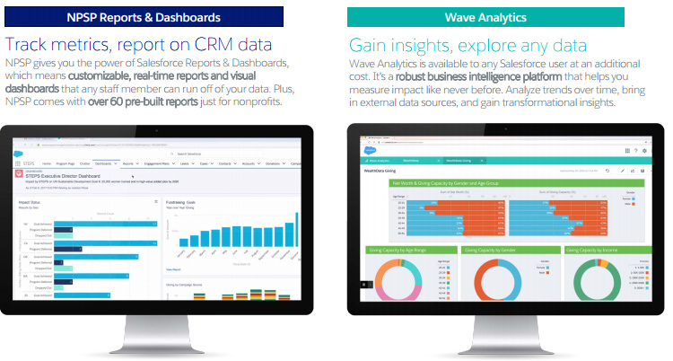 NPSP Reports & Dashboards and Wave Analytics Snapshot