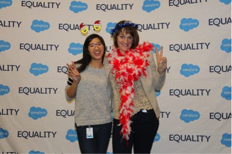 Salesforce interns from Genesys Works being celebrated at an event in January