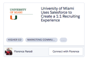 University of Miami Uses Salesforce to Create a 1:1 Recruiting Experience