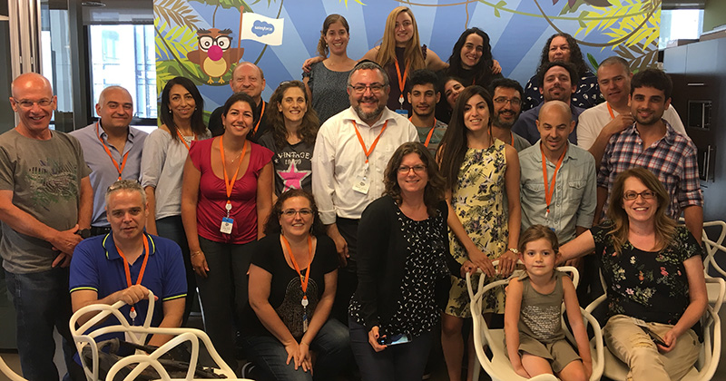 Workforce development program volunteers from Salesforce in Israel