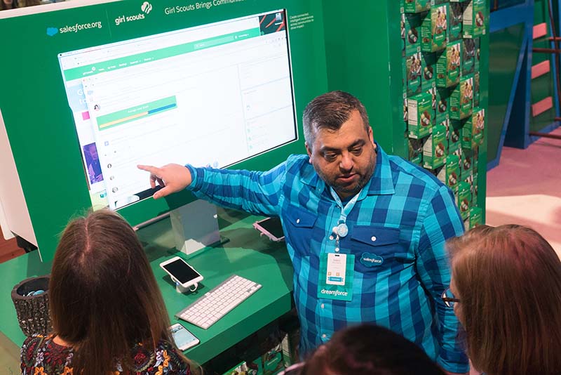 A demo of how a nonprofit customer uses Salesforce, at Dreamforce