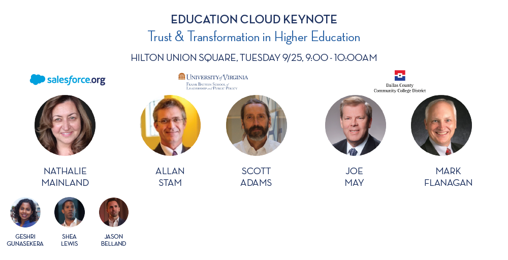 Speakers at the Dreamforce 2018 Education Cloud keynote