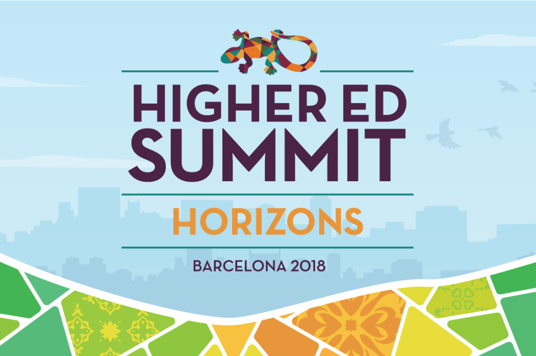 Higher Ed Summit Horizons, Barcelona 2018 banner image from Salesforce.org