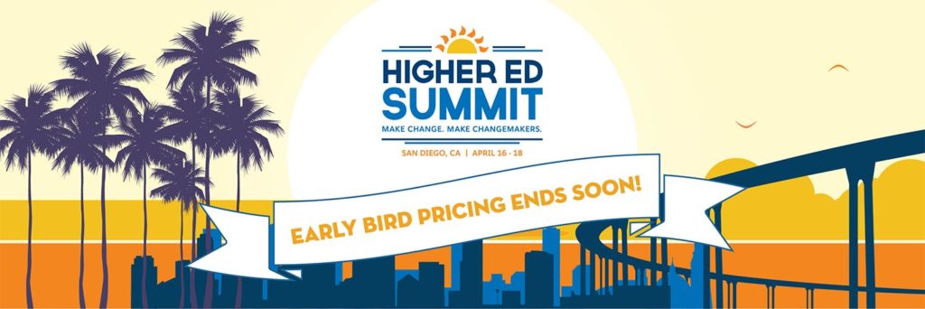 Higher Ed Summit Early Bird Pricing