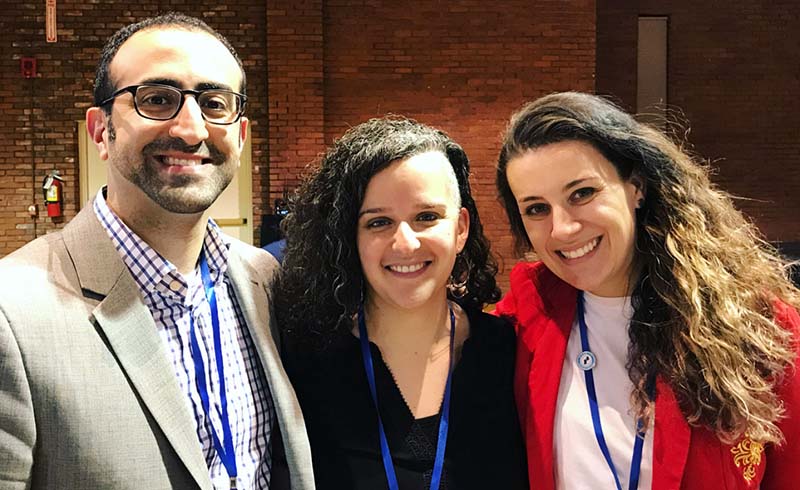 Pouya Shahbodaghi from Year Up, Vered Meir from Salesforce.org, Megan Pietruszka from National Network of Abortion Funds after presenting their roundtable session on building Salesforce teams for organizations of every size.