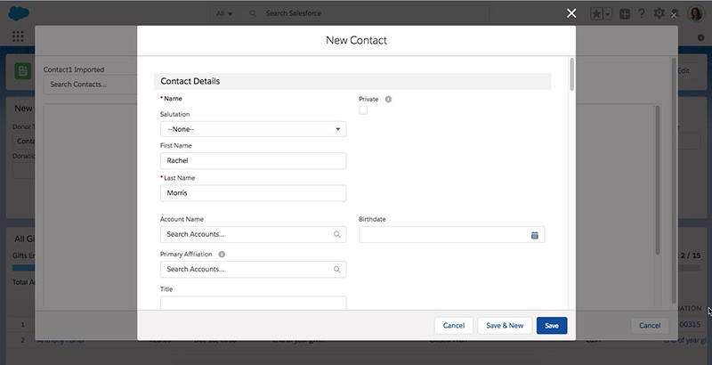 How to create a new contact in NPSP if the contact does not exist 