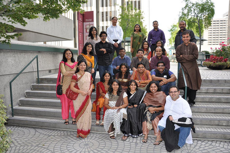 Salesforce employees dressed for a Diwali celebration
