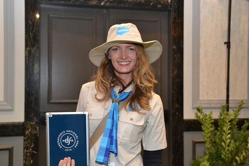 A Trail Guide at Dreamforce helps people find their way