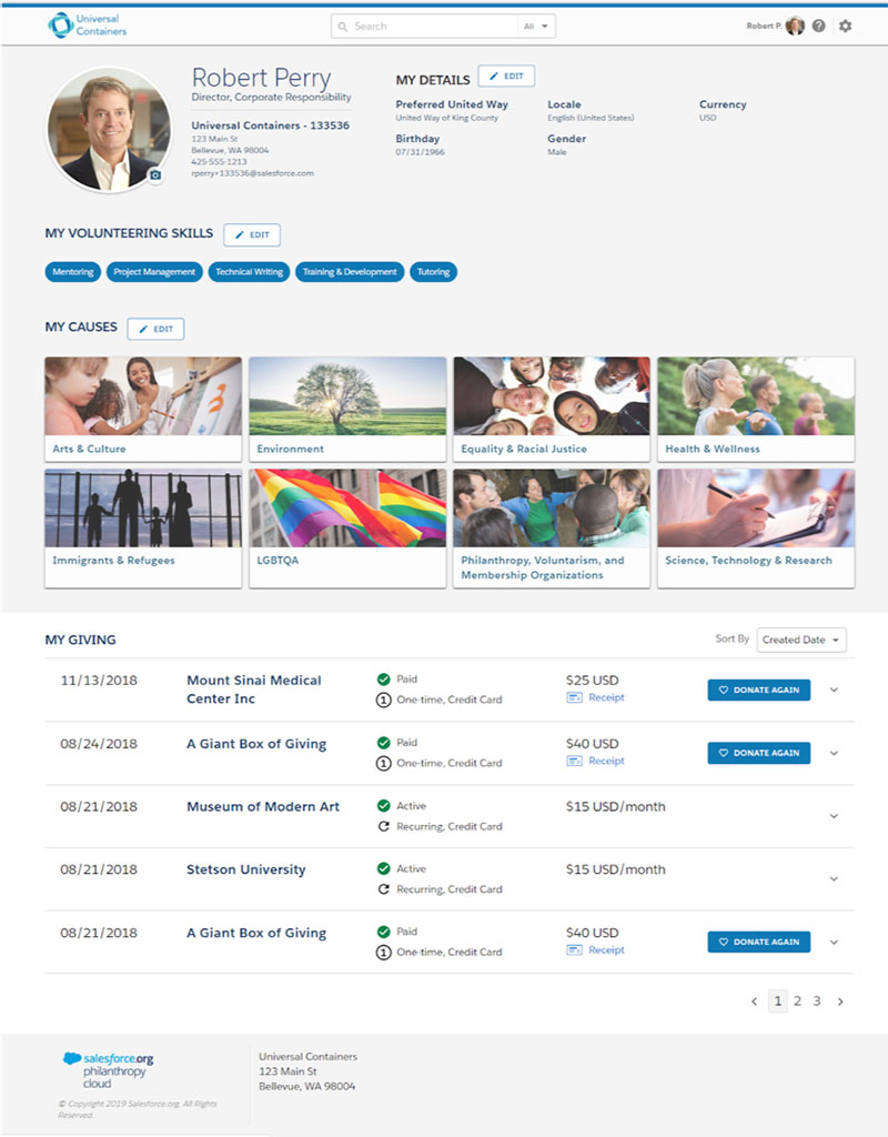 Philanthropy Cloud aims to connect every employee to the causes they are most passionate about and provides each individual full visibility into his or her social impact footprint from any device.