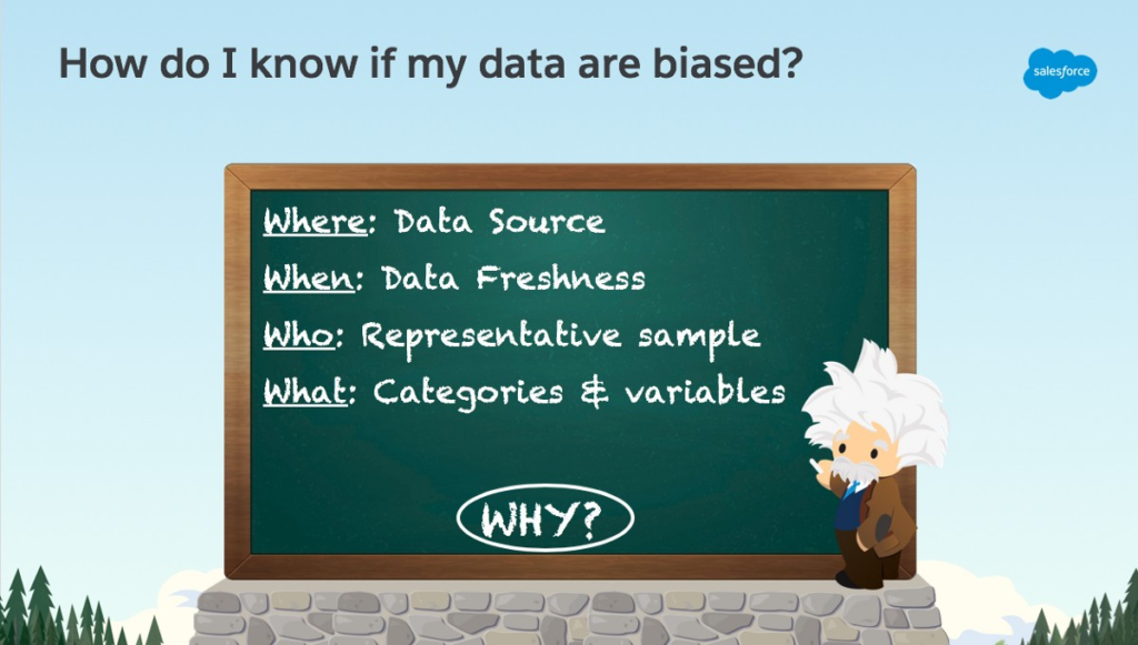 An image describing how to know if your data are biased.