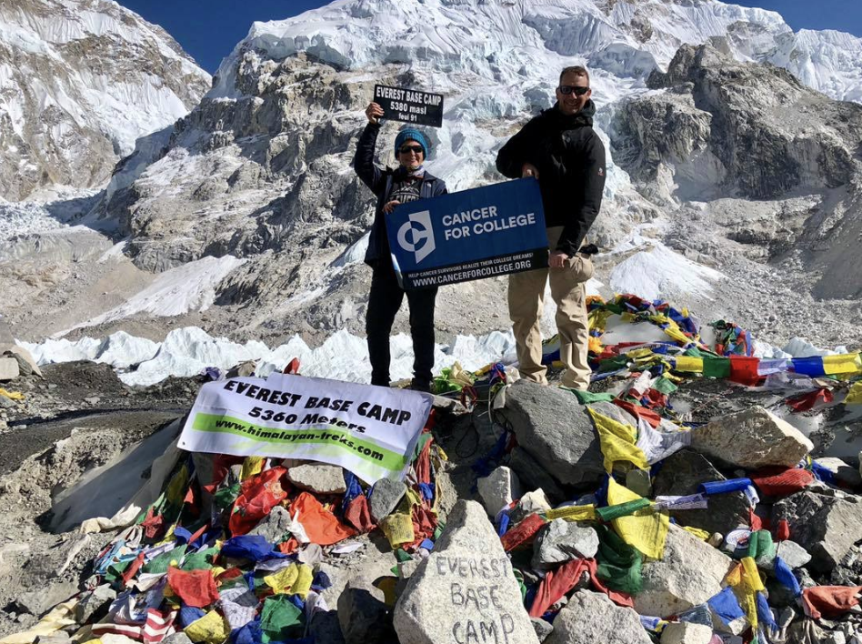 Amelia Old at Everest Base Camp as part of a nonprofit fundraiser.