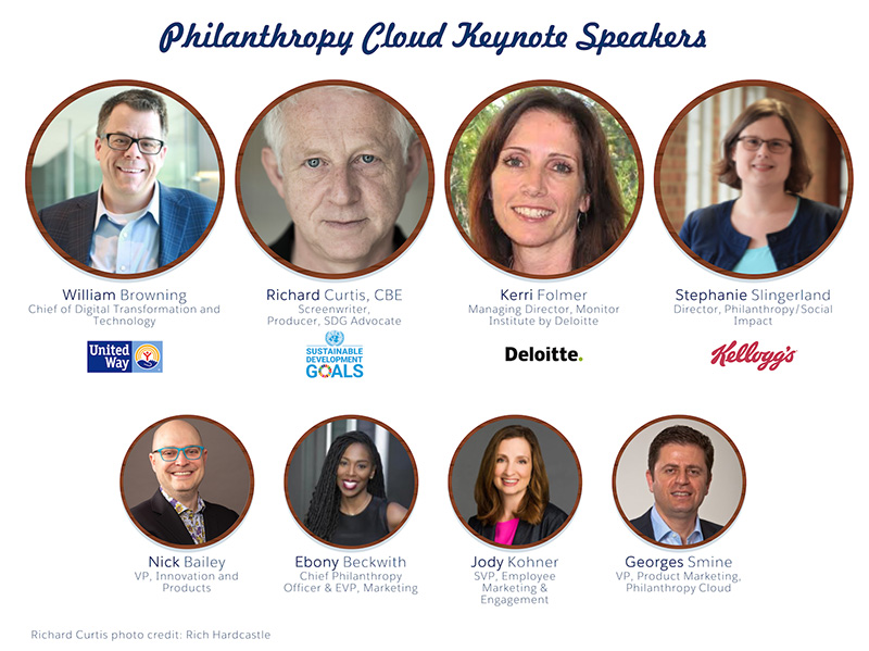 Salesforce.org Philanthropy Cloud Dreamforce 20129 Keynote Speakers