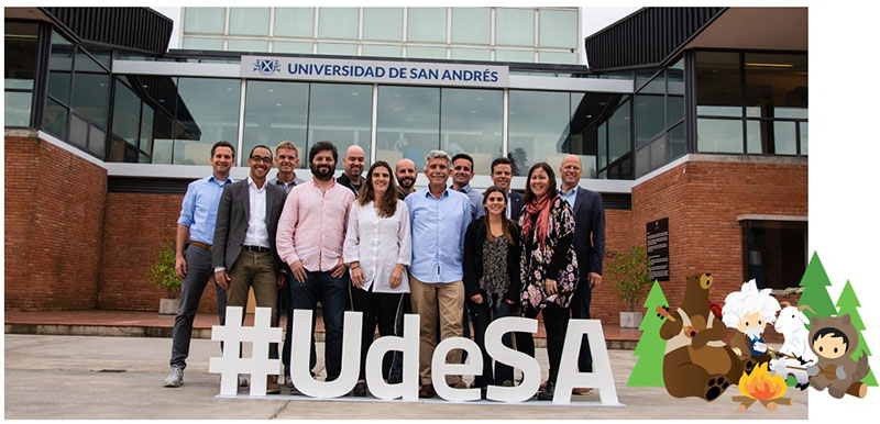 Salesforce employee volunteers with UdeSA’s technology team