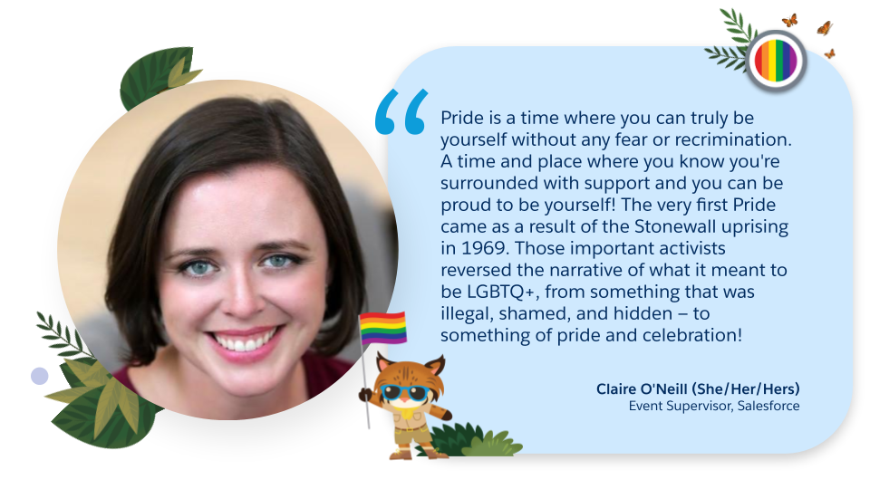 Claire O'Neill (she/her/hers), Event Supervisor at Salesforce quote