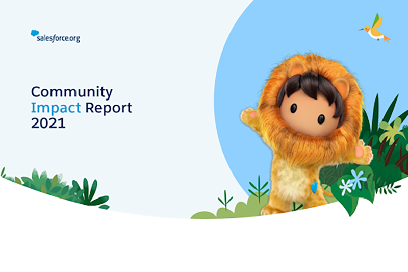 Cover image for the Community Impact Report 2021
